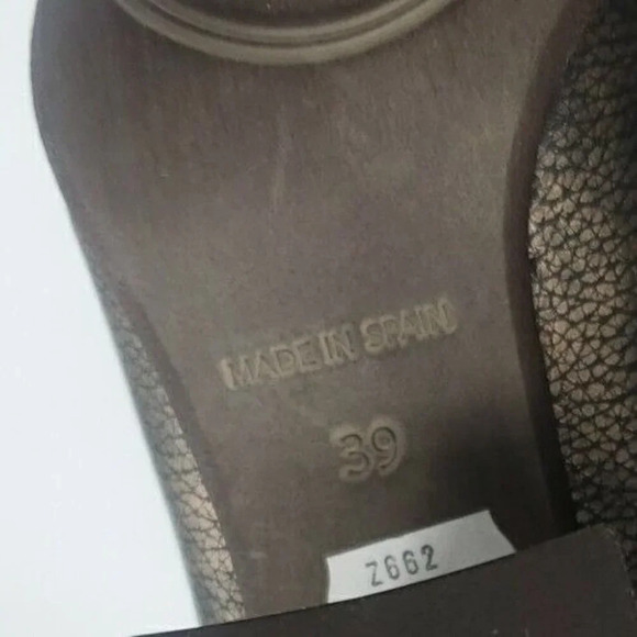 Marroqui Sanchez Spain Womens Black Gold Sz 39 US 8.5 Leather Ankle Boots Shoes - Picture 9 of 9